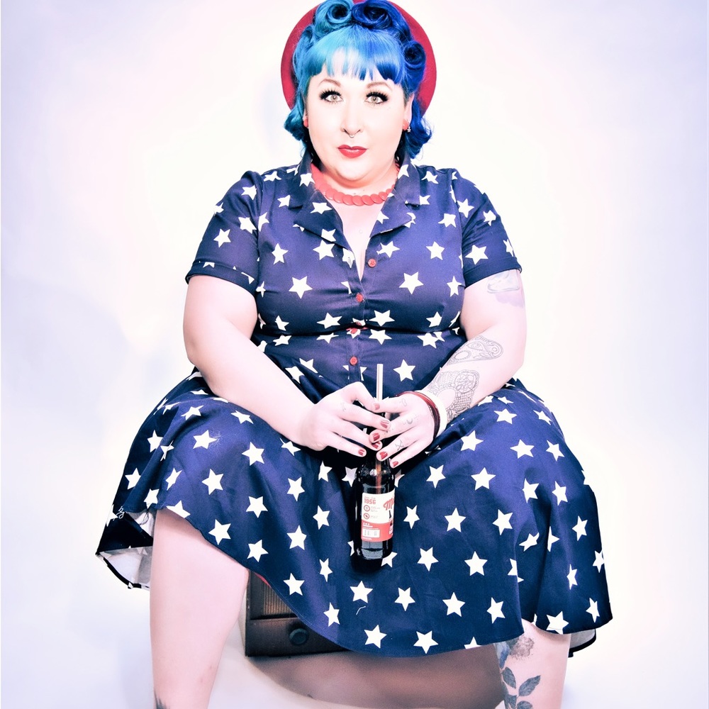 Collectif Caterina star swing dress